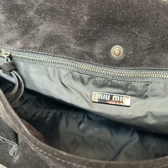 SOLD: Miu Miu Black Suede Bag - Picture 12 of 16